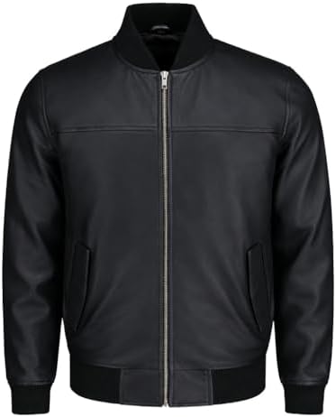 chouyatou Men's Vintage Stand Collar Pu Leather Jacket (X-Small